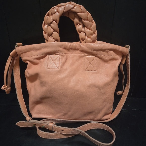 NWT Madewell Piazza Crossbody Bag: Braided Strap Edition, Coral/Salmon Leather - Picture 4 of 16